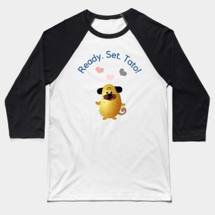 Cute Potato Pug and Hearts Baseball T-Shirt